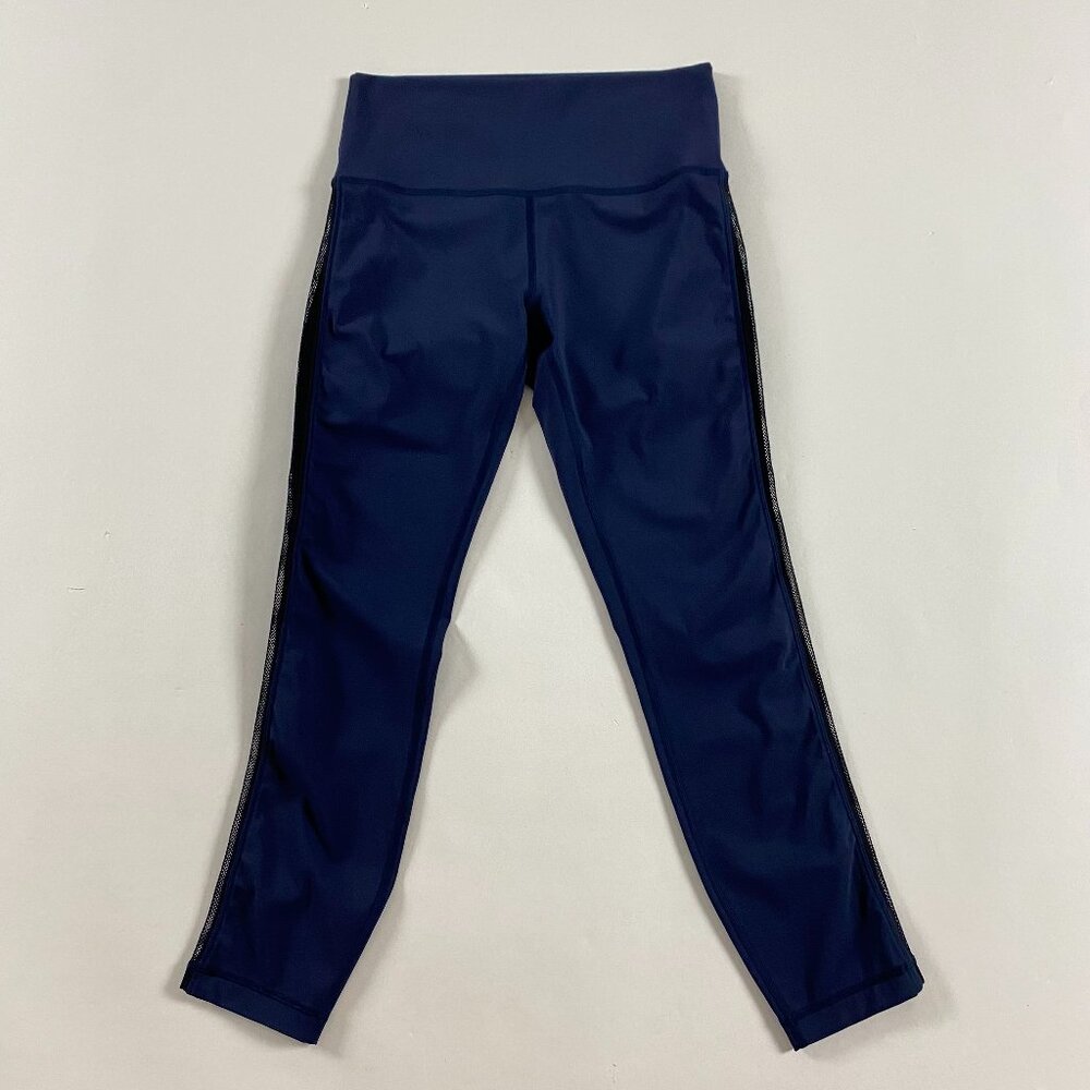 Lululemon High Times Pant Mesh Wing Womens Size 8 Blue